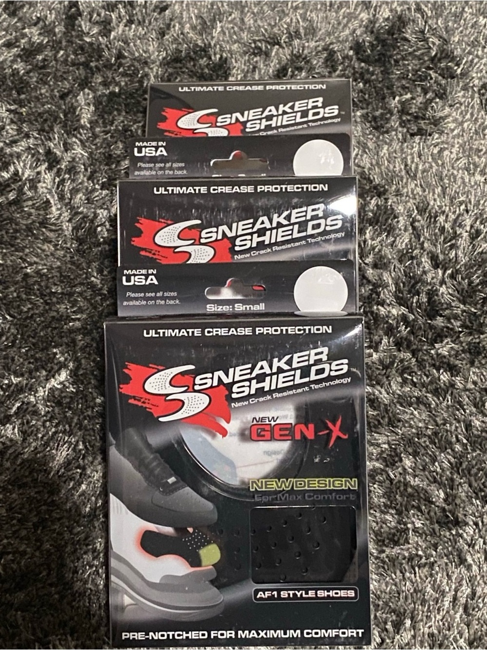 Sneaker Shields Gen-X Crease Protectors - Black Men 6-9/ Women 7-10